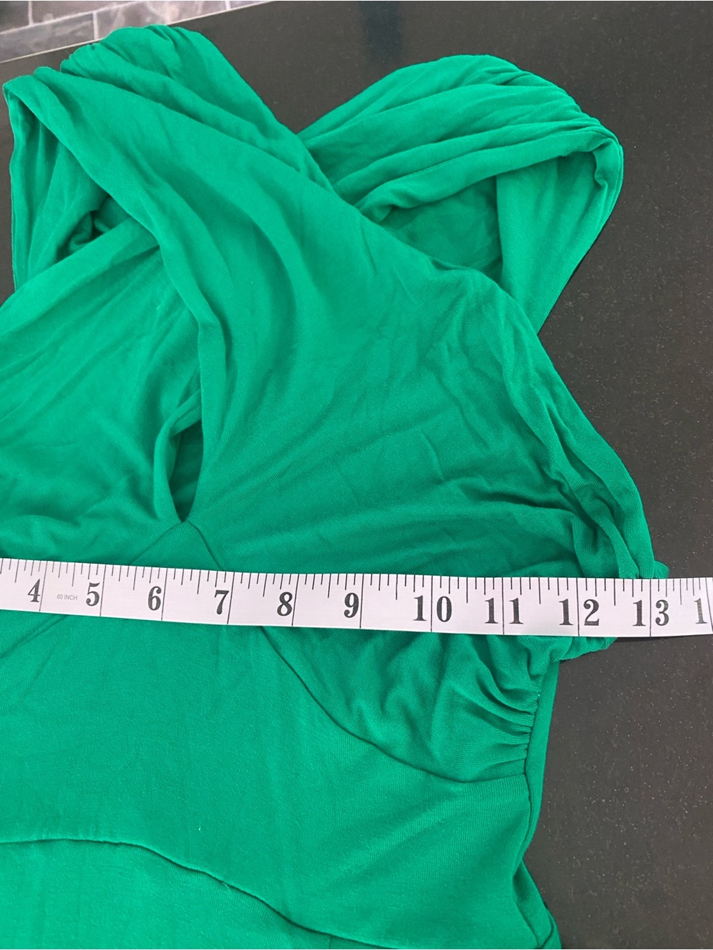 Boden Bardot Kelly Green Crisscross Twist Front Jersey Maxi Dress Viscose Size 4 - Picture 7 of 11